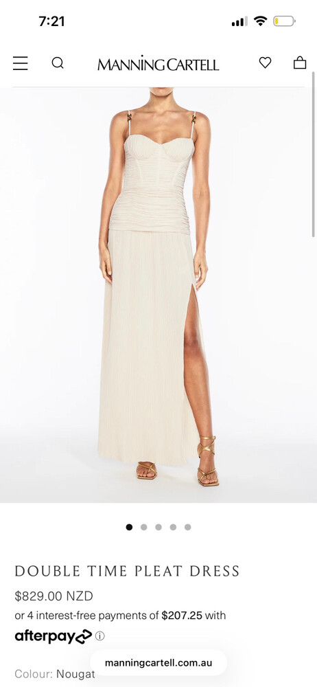 open lace back dress Manning Cartell Double Time Pleat Dress in Nougat – Coco & Lola main image 1