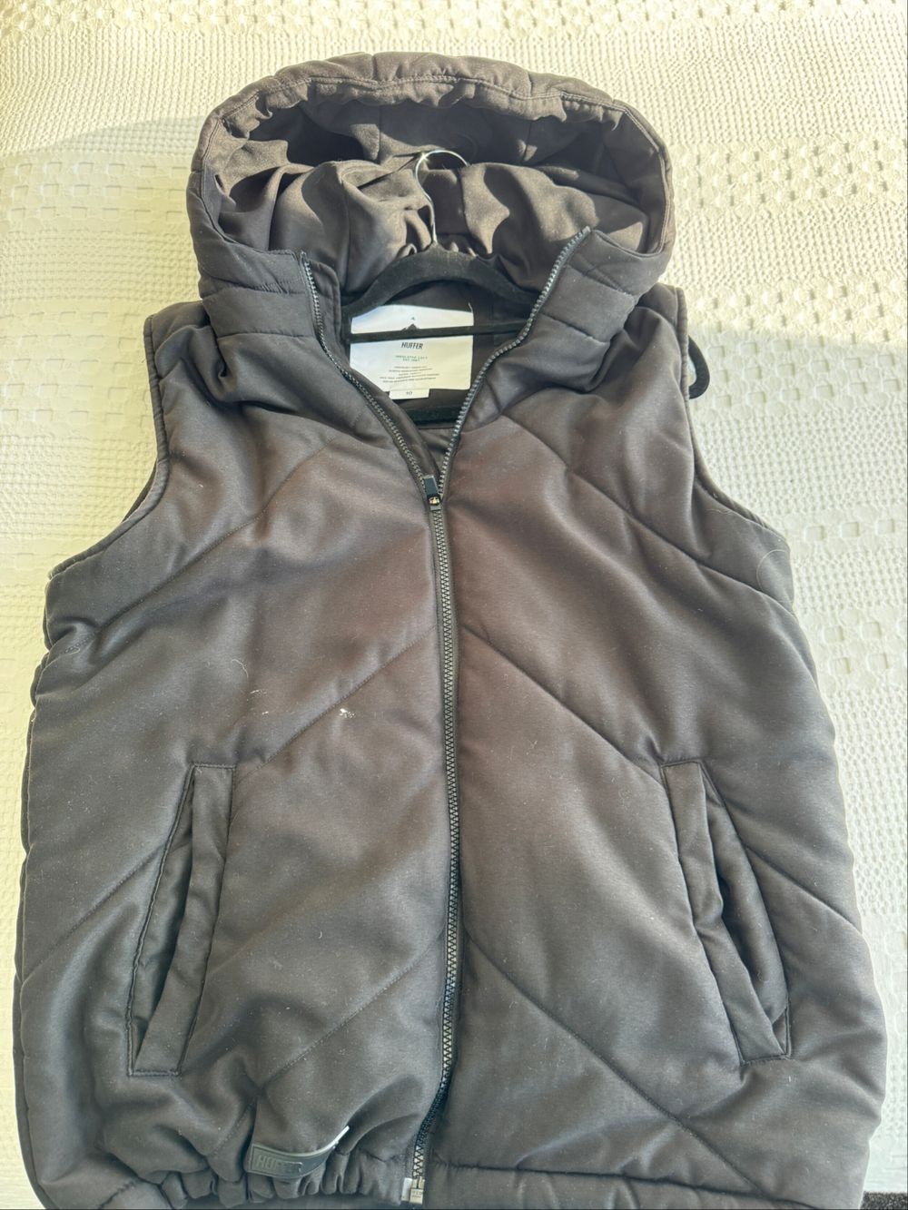 Huffer Black Hooded Vest