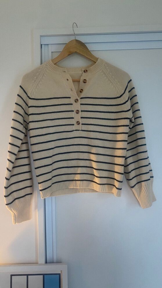 Striped Button-Up Jumper