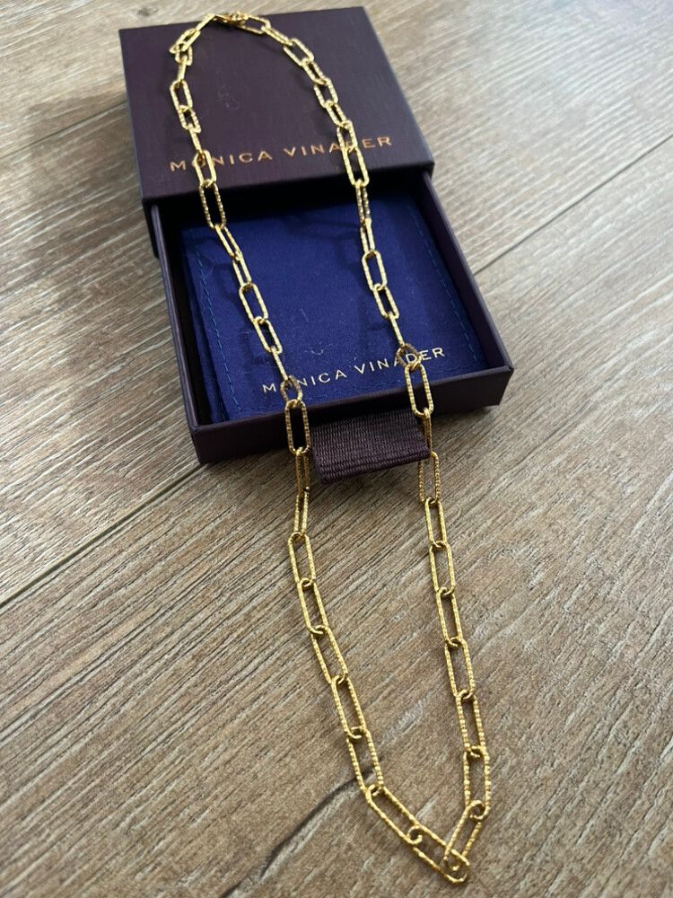 Monica Vinader Textured Alta Medium Chain 56cm Adjustable