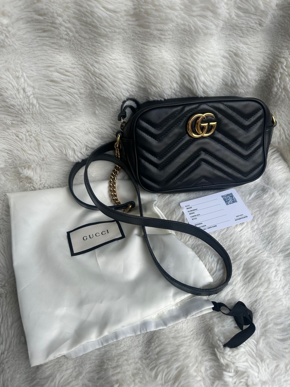 GUCCI GG Marmont Camera Bag Black