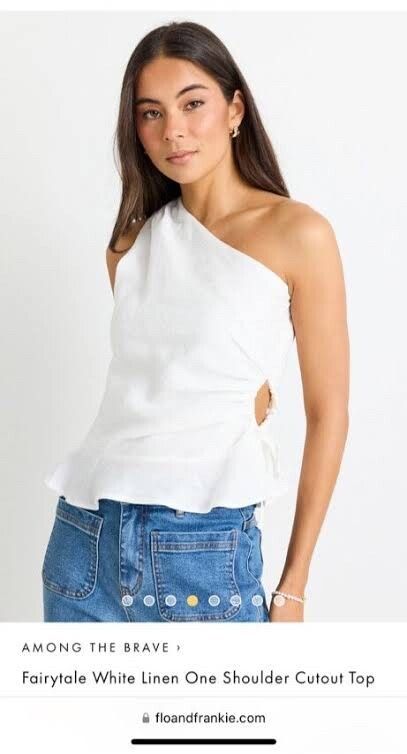 Among the Brave Fairytale White Linen Top