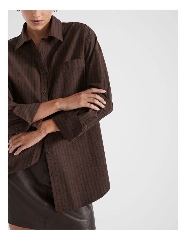 seed oversized chocolate shirt