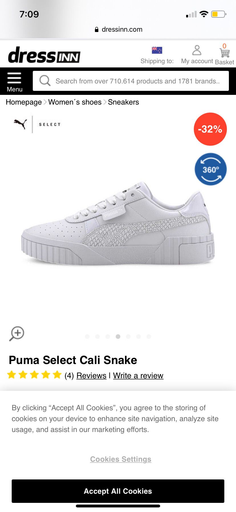 Puma - puma cali snake skin sneaker on Designer Wardrobe