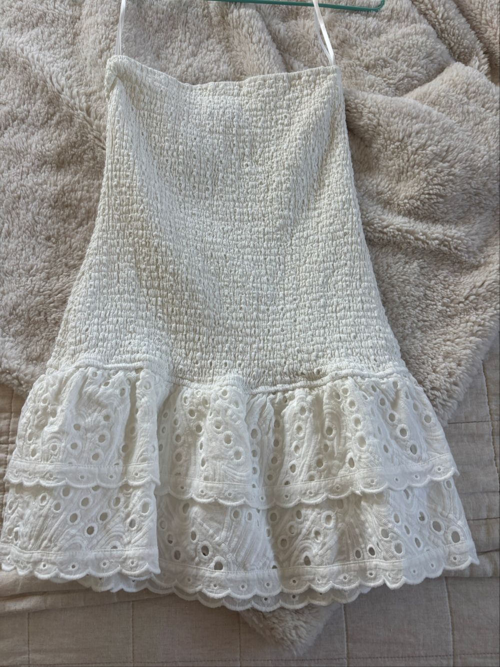 Edikted White Strapless Mini Dress