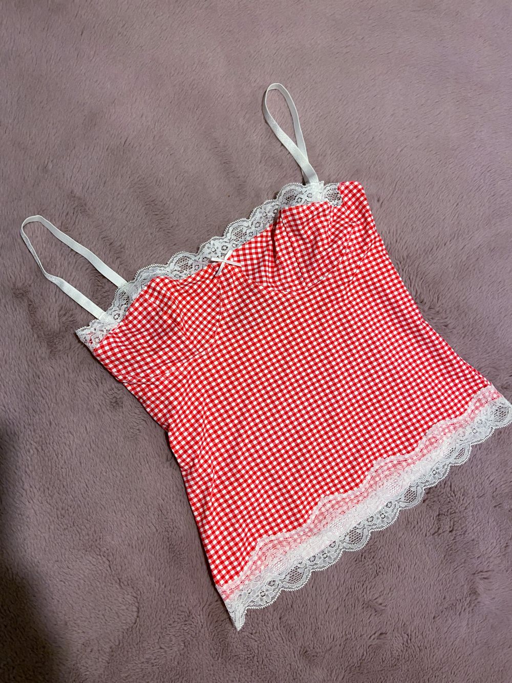 Lioness Red Gingham Top