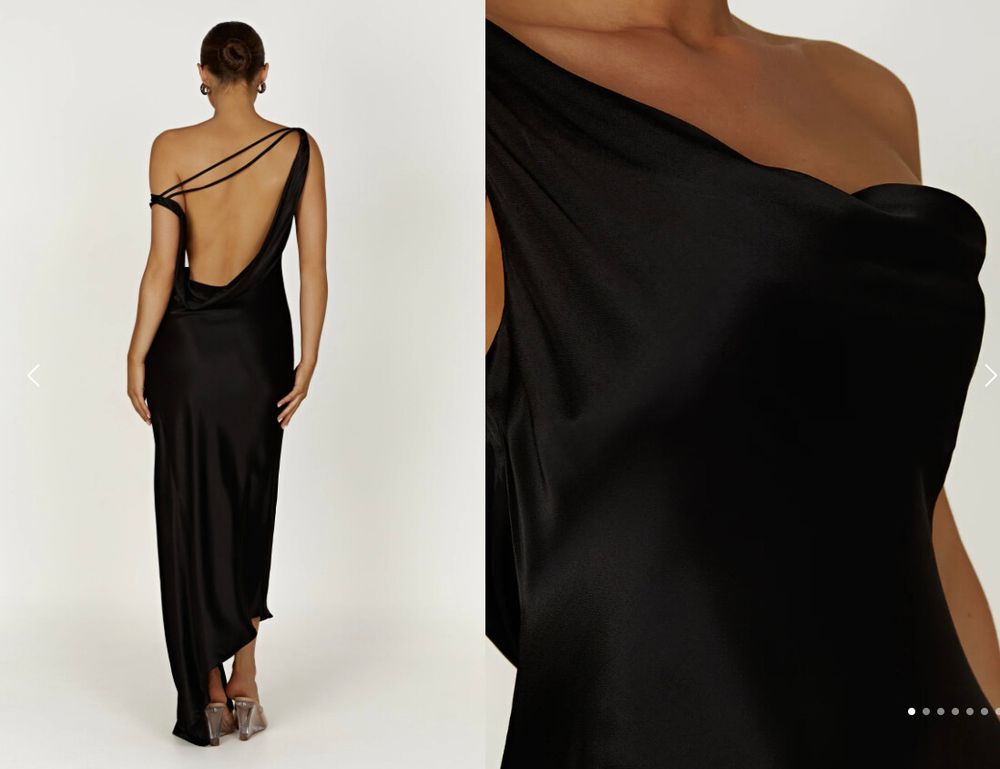 yvette slip maxi dress with asymmetrical hem Black Yvette Slip Maxi