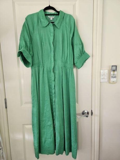 Green shirt dress