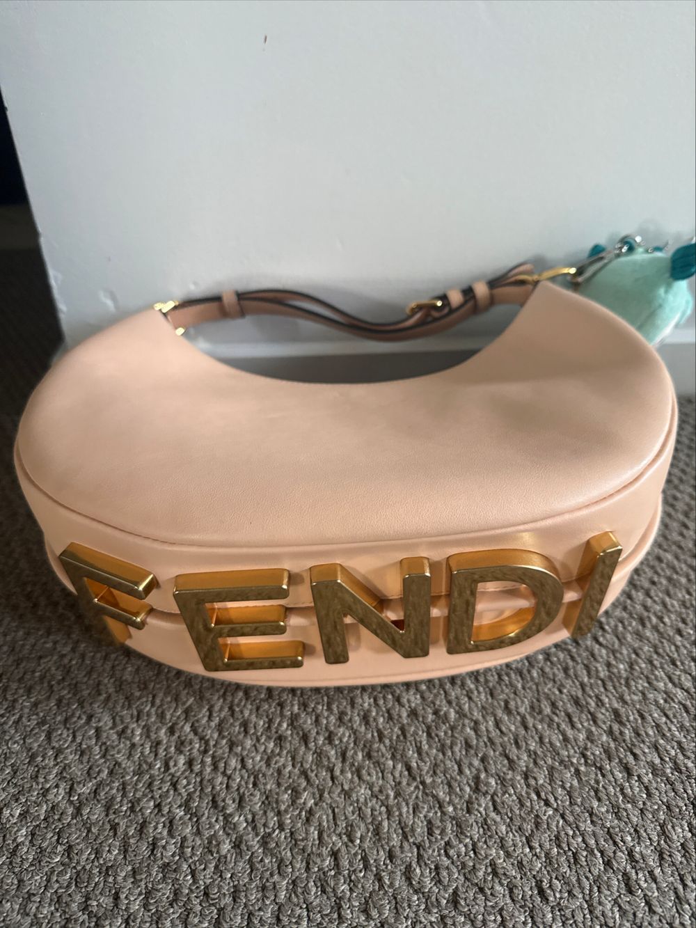 Fendi Beige Leather Baguette Bag