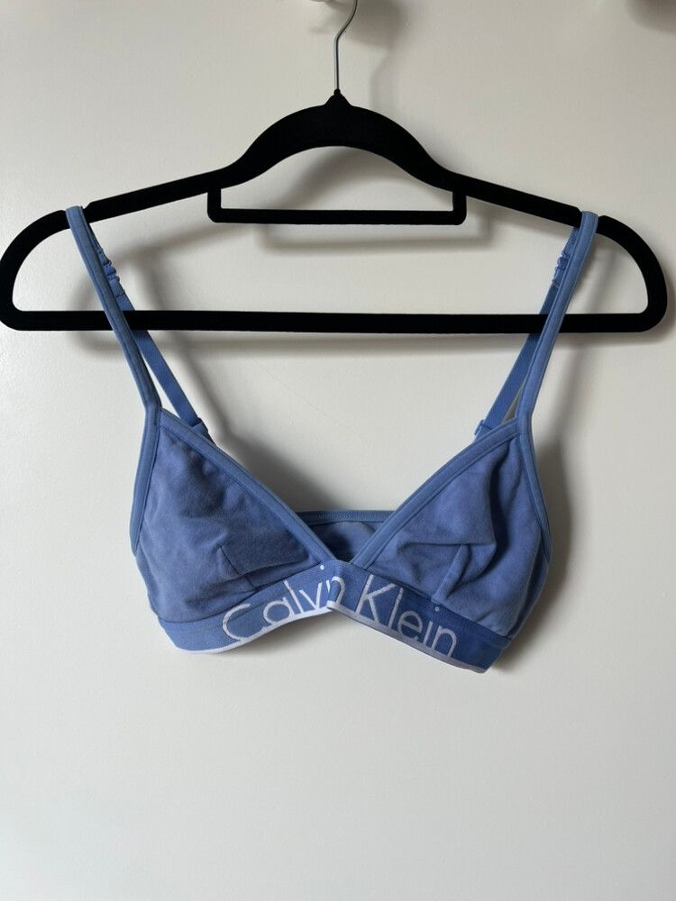 Calvin Klein Blue Triangle Bra - Size S/P