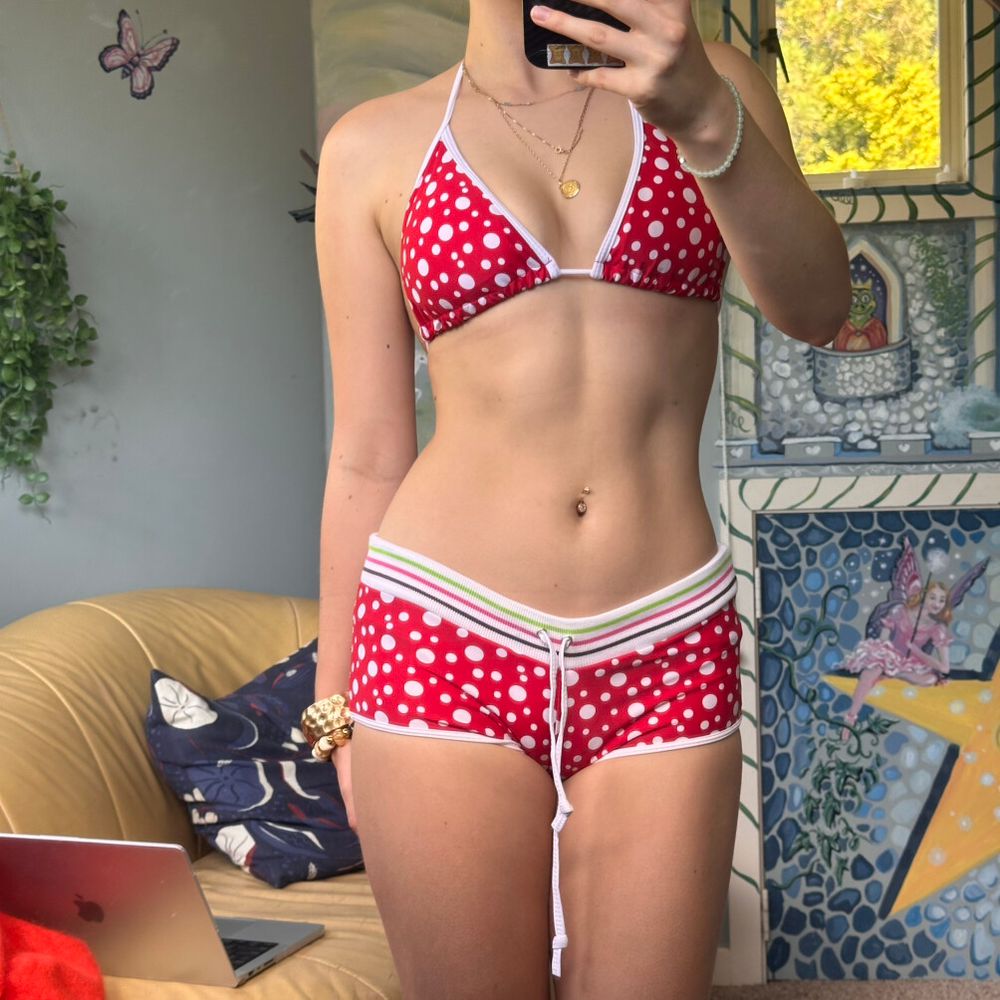 Polka dot bikini short set
