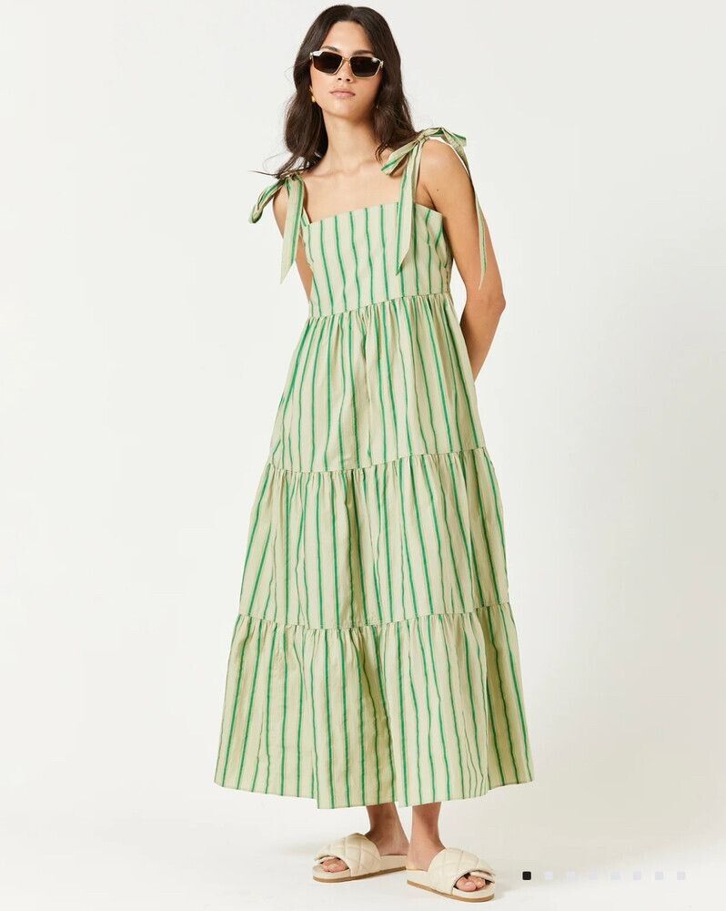 Superette Harris Tiered Stripe Maxi Dress
