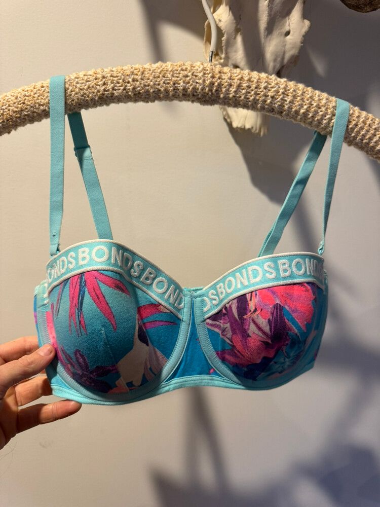 Bonds Blue Floral Print Bra