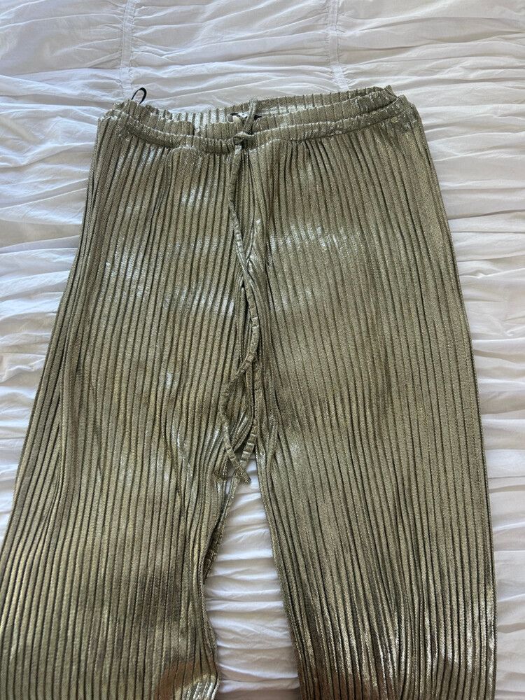 Gow Gold Pleated Pants