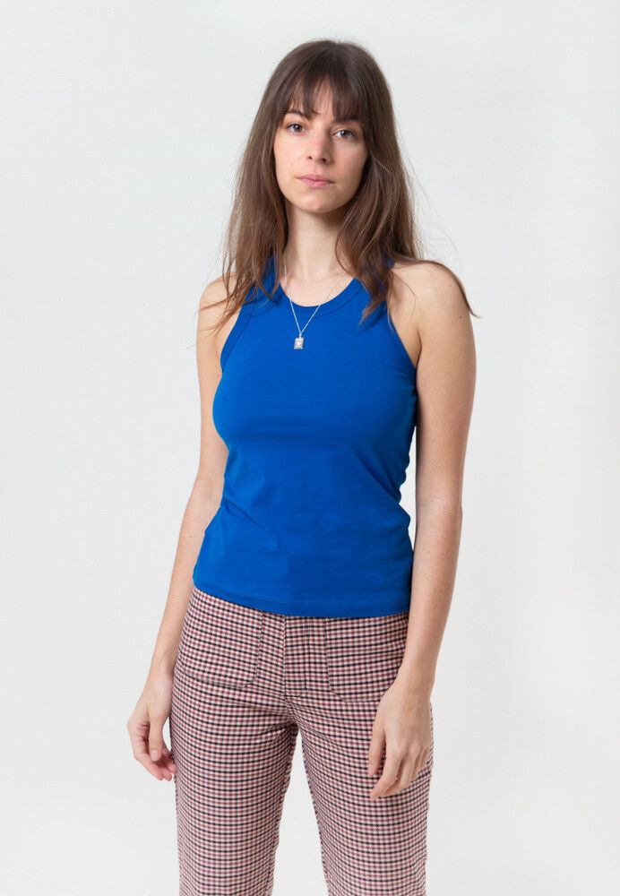 Kowtow Blue Racerback Tank