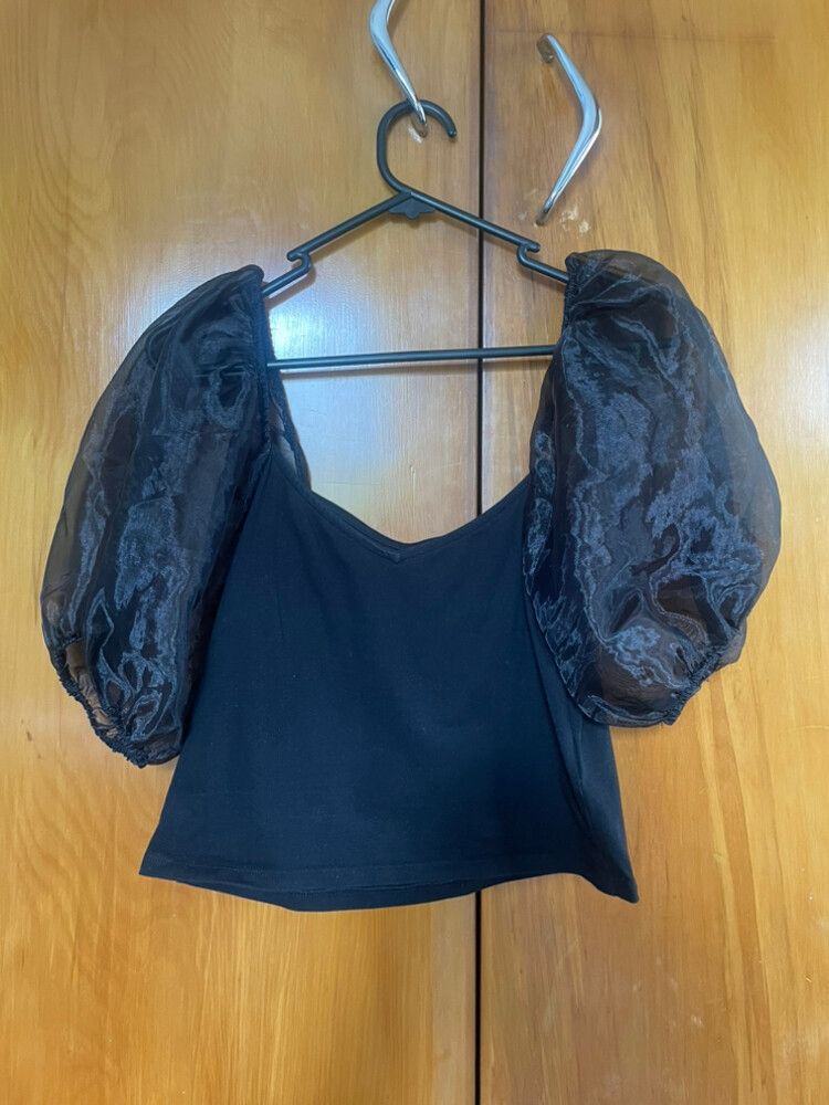 Monki Puff Sleeve Top
