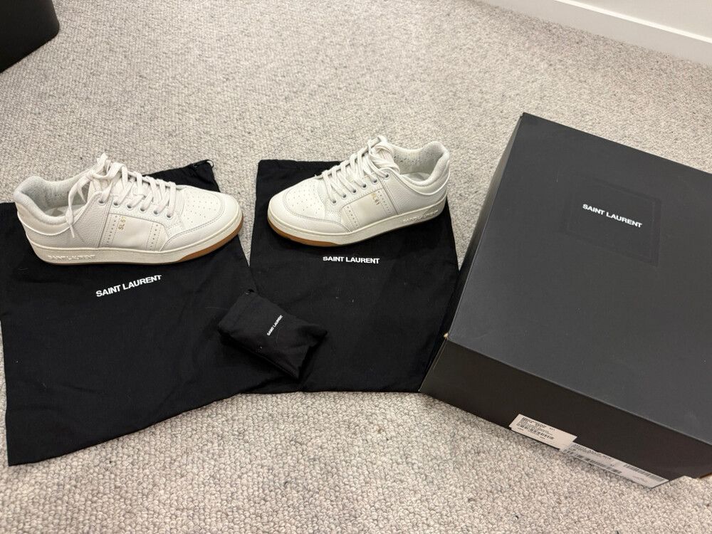 Saint Laurent White Sneakers Size 37