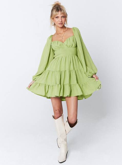 princess polly green long dress Kenzie Maxi Dress Green main image 0