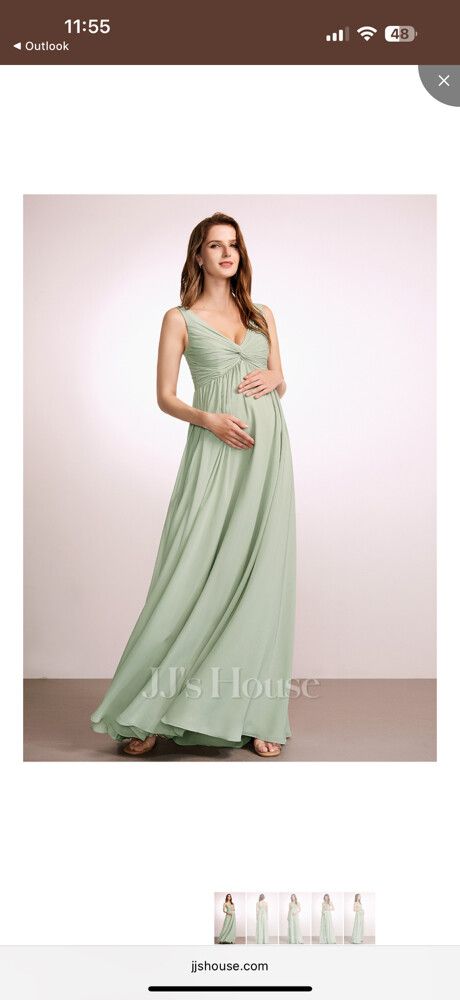 JJ's House - JJs house bridesmaid dress - maternity - size 14 - Celadon on  Designer Wardrobe