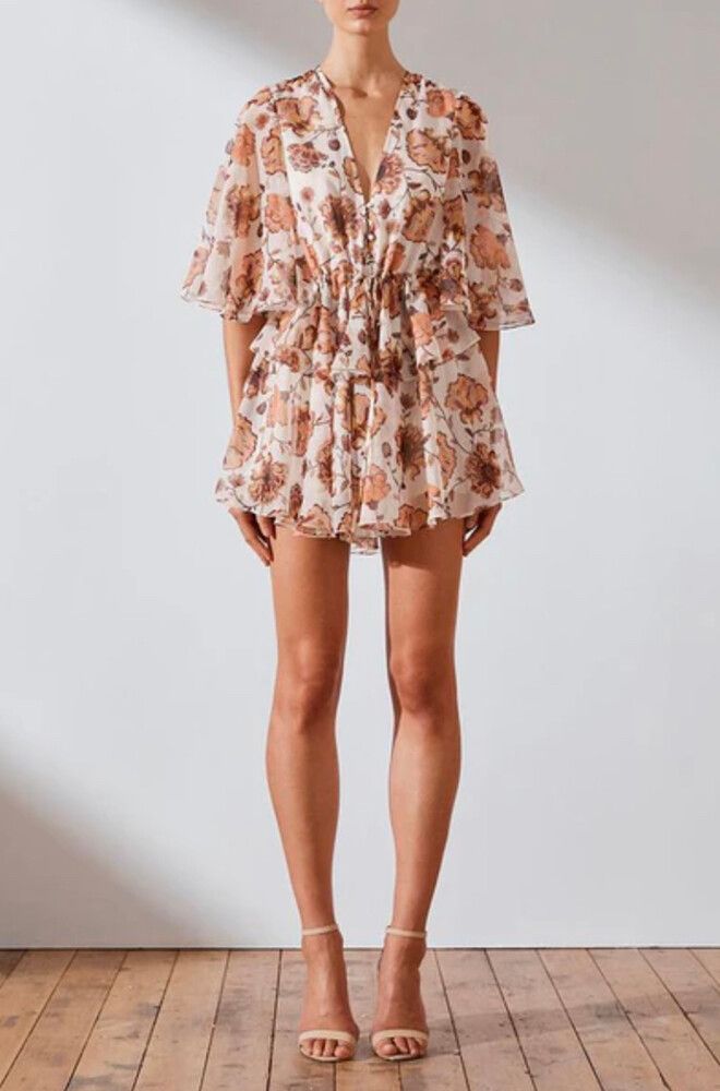 Shona Joy - Baez Circle Short Sleeve Mini Dress on Designer Wardrobe