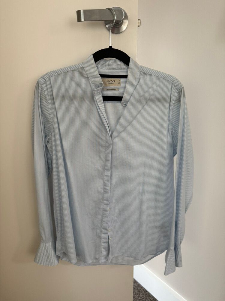 Sacoor Brothers Blue Striped Shirt