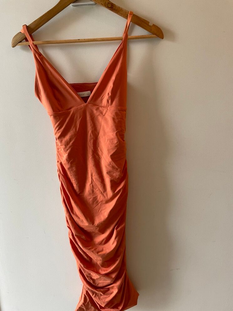 kookai orange midi dress Kooka Bambi Midi Dress Orange Size 34 / AU 6