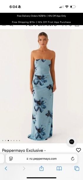 Blue Black Maxi Dress