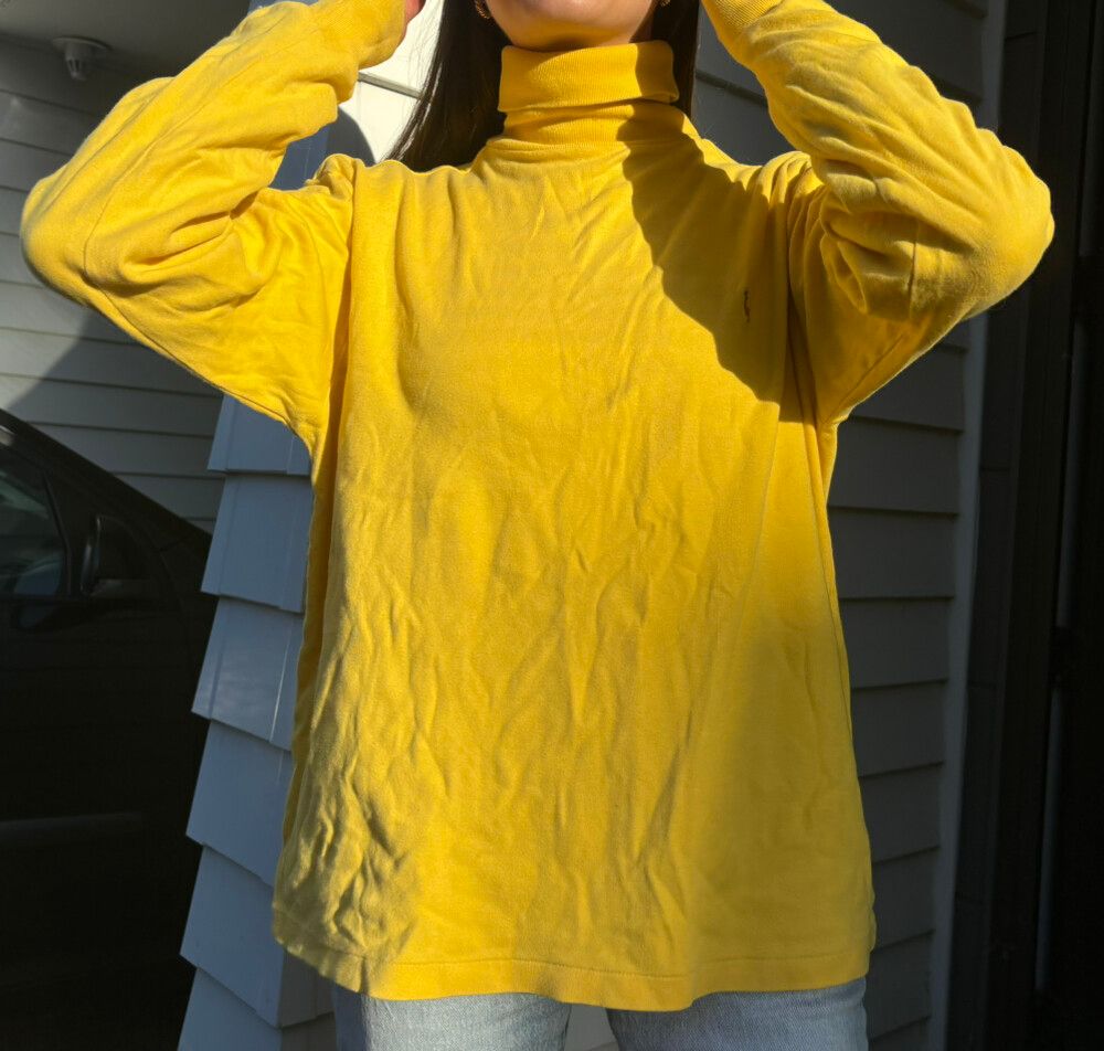 Vintage Ralph Lauren Yellow Turtleneck Jumper
