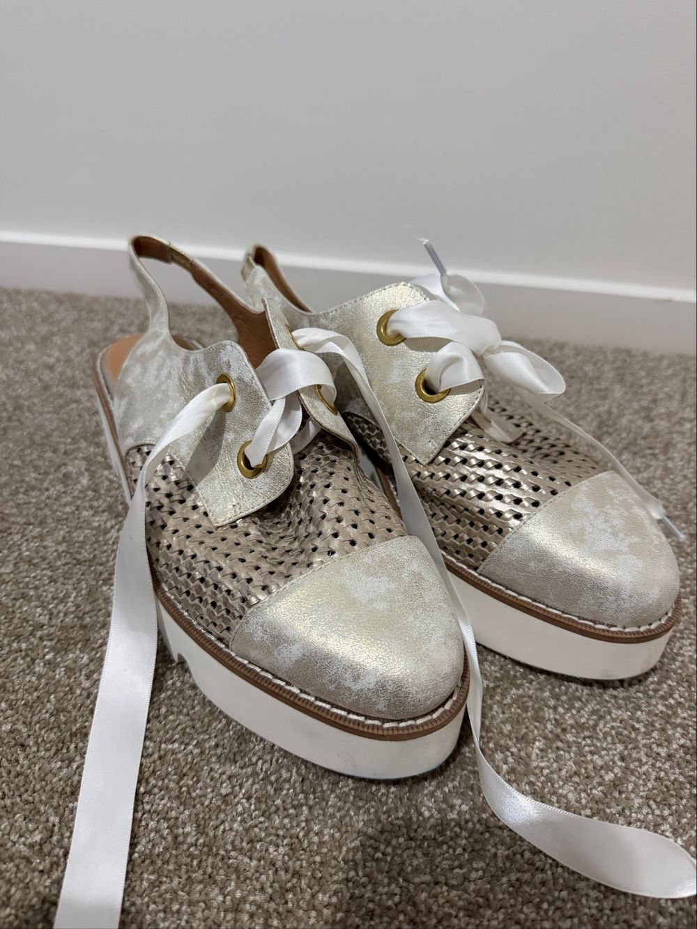 Bresley Silver Platform Shoes