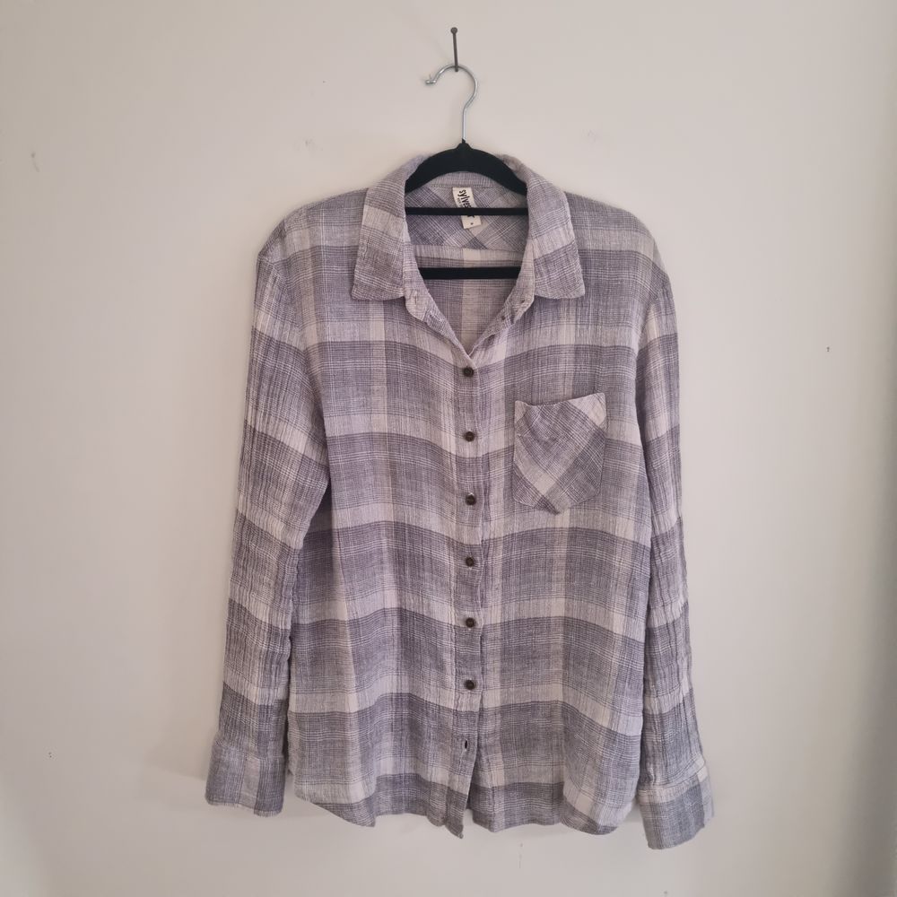 Grey Plaid Shirt