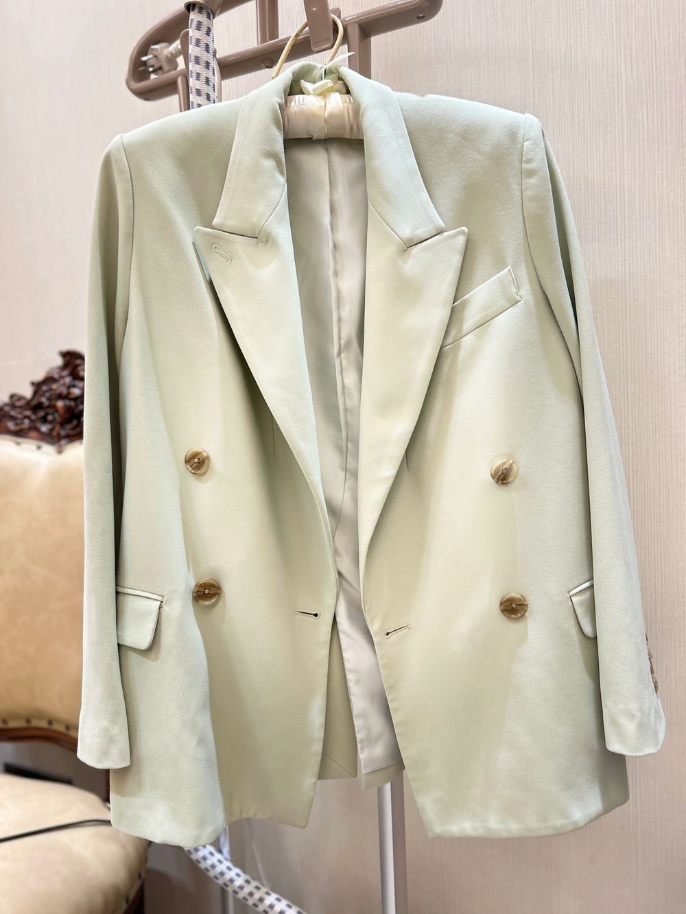 Acne Studios Landi Oversized Notch Lapels Wool Cashmere Blazer