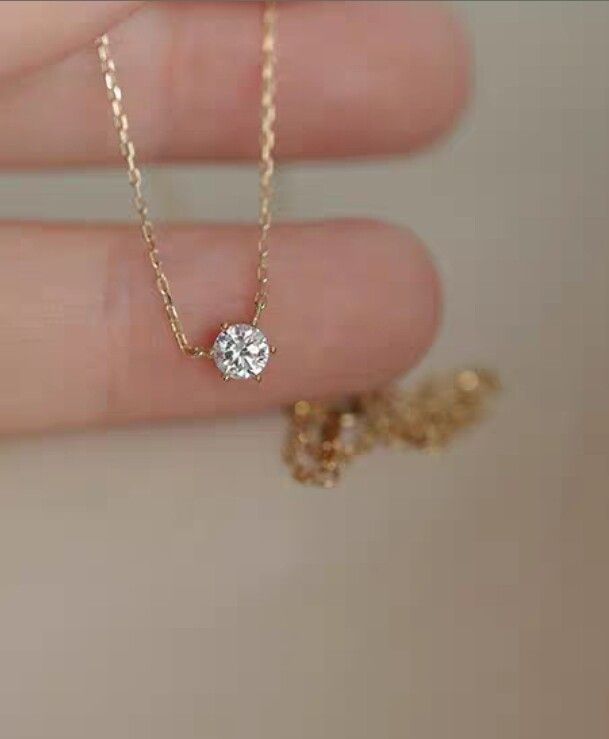Elegant 14k Gold Cubic Zirconia Necklace