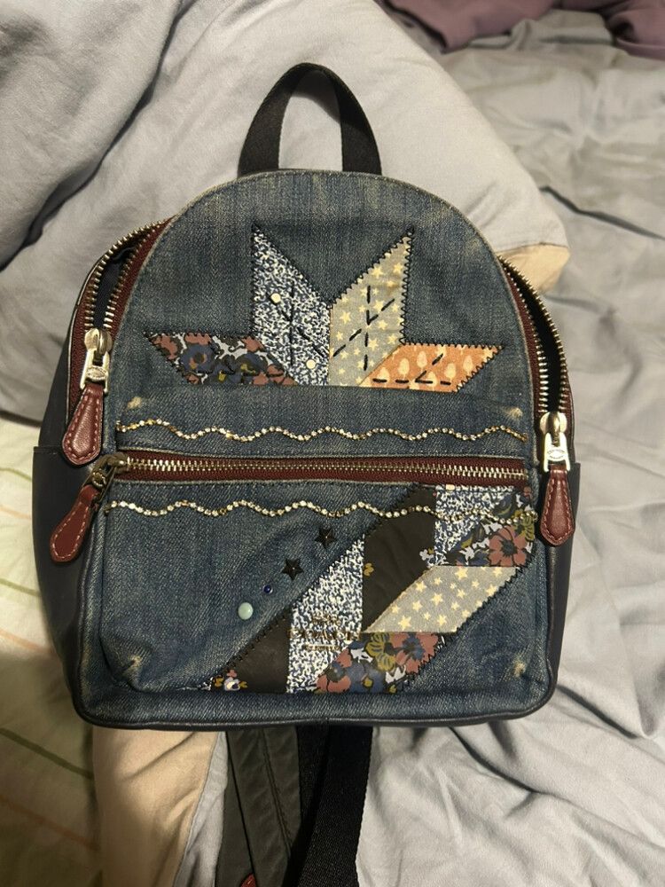 Coach Denim Patchwork Backpack