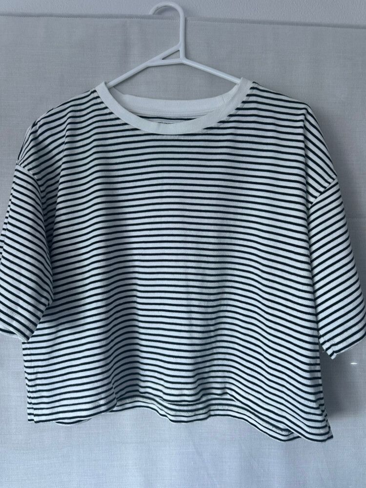 Country Road striped crop tee