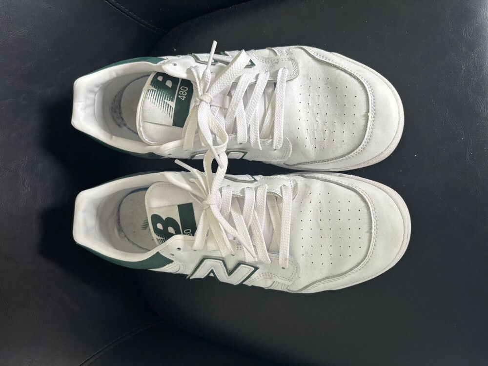 New Balance White Green Sneakers