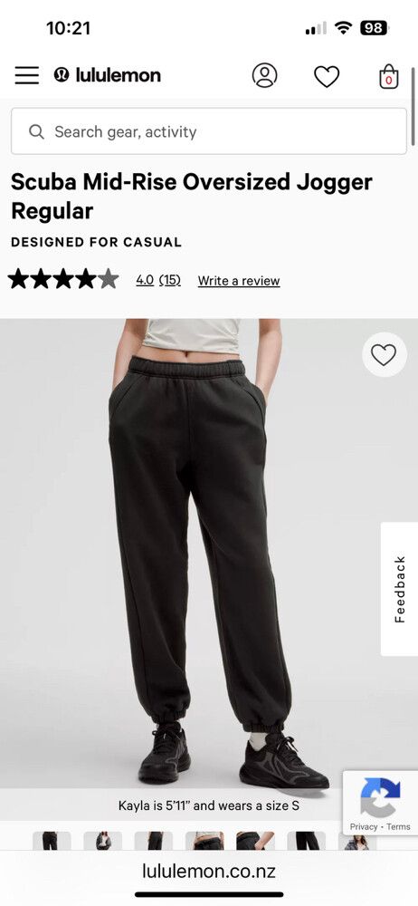 Lululemon scuba oversized track pant