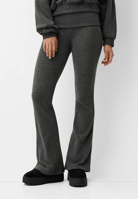Soft Touch Flared Pants with Fold-Over Waist