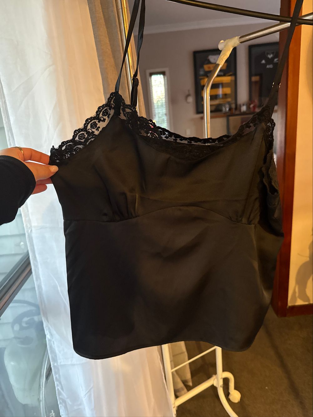 Trelise Cooper Black Lace Trim Top
