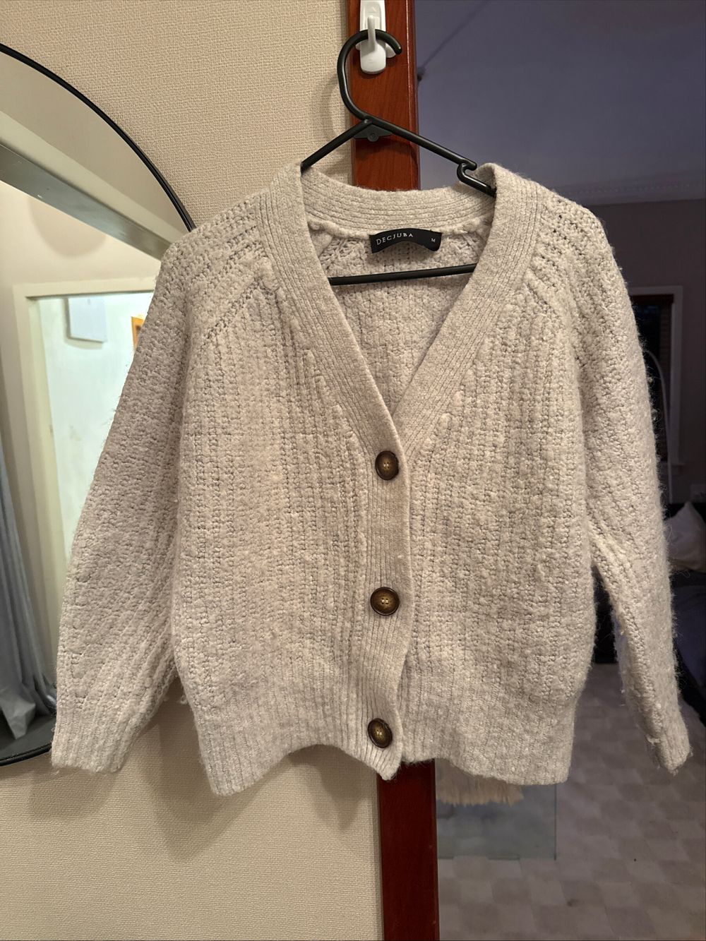 Decjuba Grey Knit Cardigan Size M