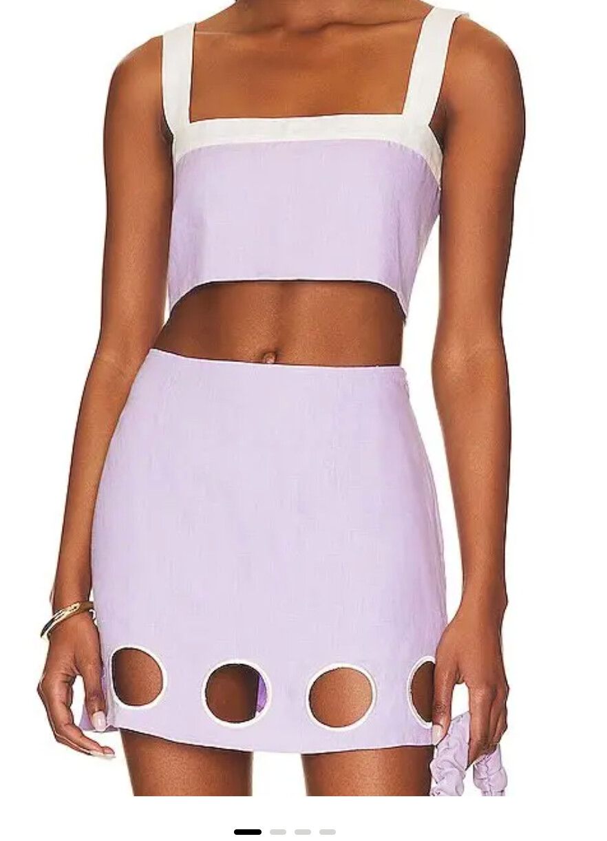 The Twiggy crop top and cut out skirt