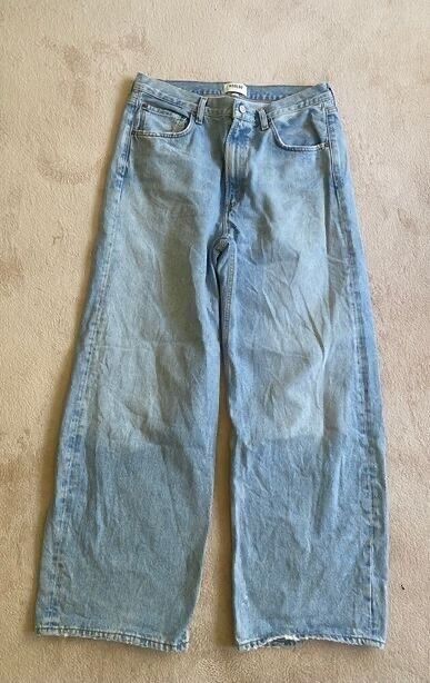 Agolde Light Blue Wide Leg Jeans