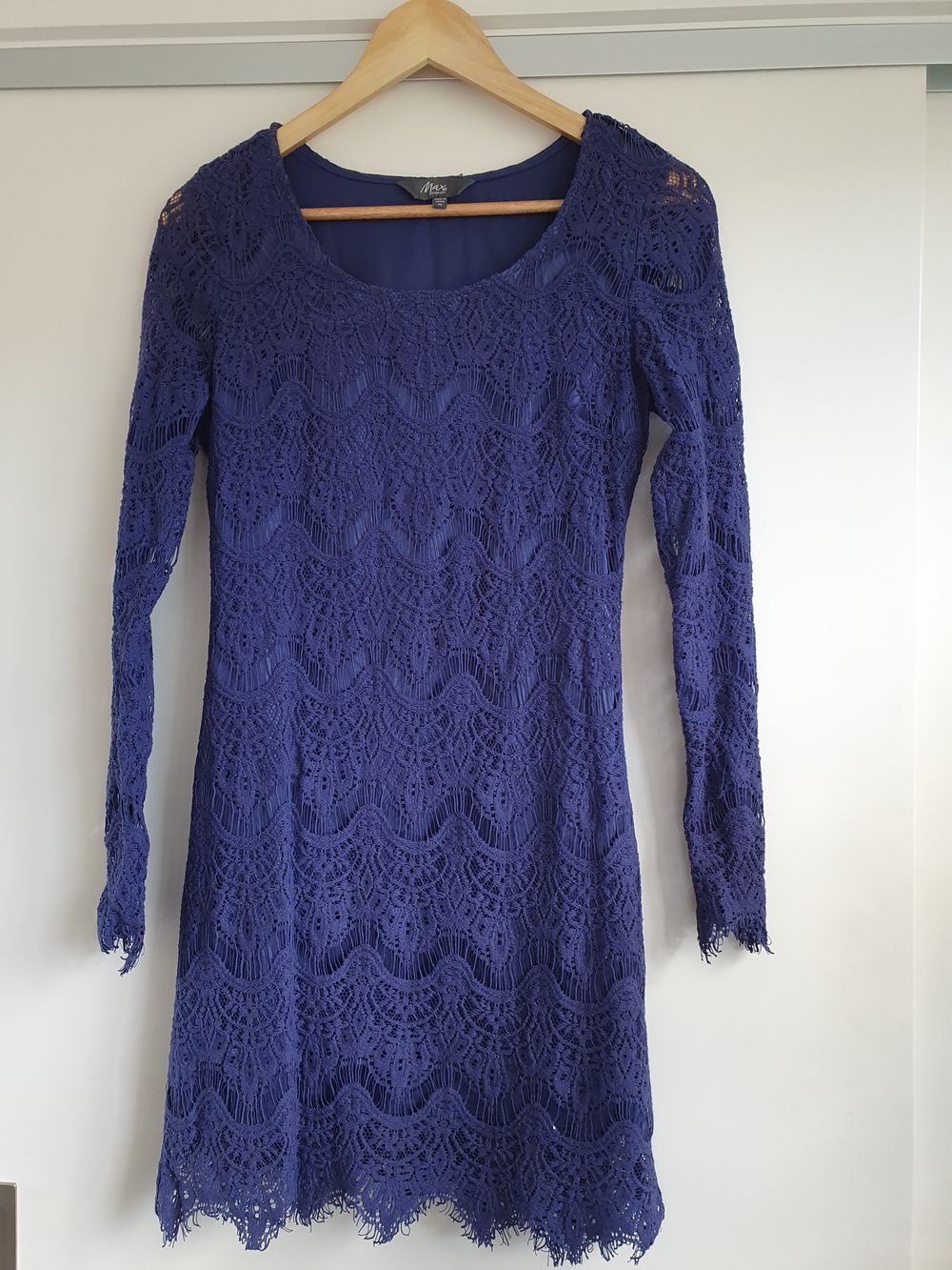 Navy Blue/Deep Purple Lace Dress