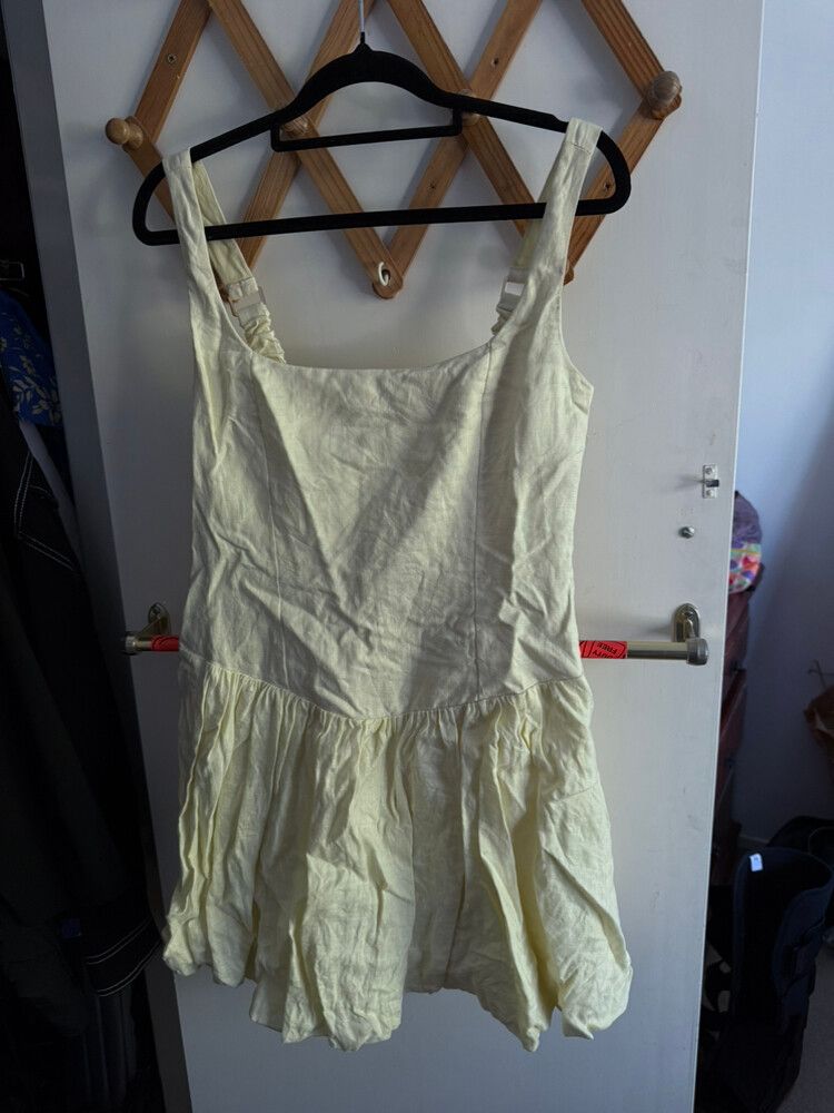 Forever new drop Waist Yellow Mini Dress