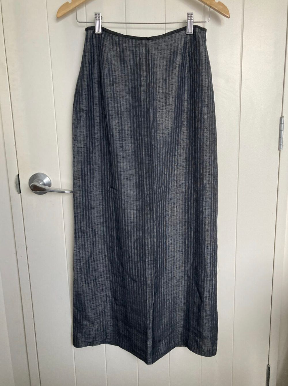 Country Road Black Pinstripe Skirt