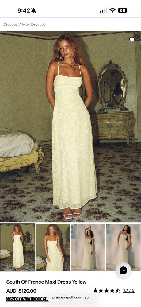 strapless open back dress Haley Maxi Dress Yellow main image 0