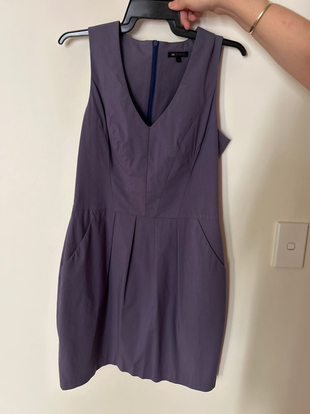 Cue In The City Purple Sleeveless Dress