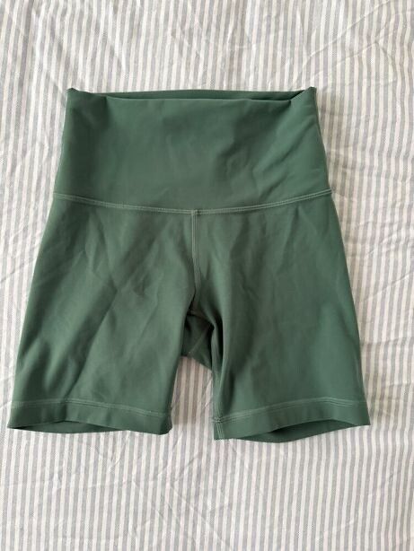 Green Lululemon shorts
