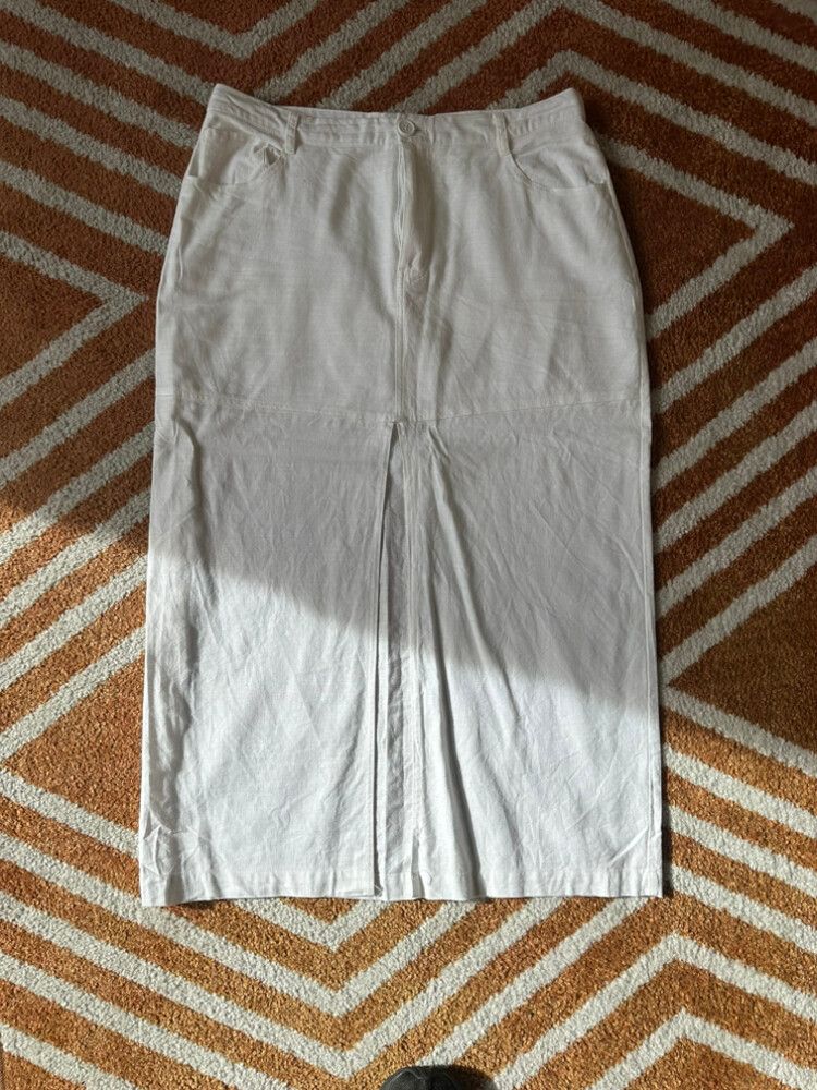 Dazie White Midi Skirt