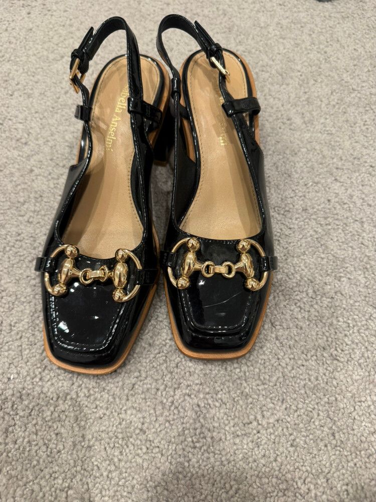 Isabella Anselmi Black Slingbacks