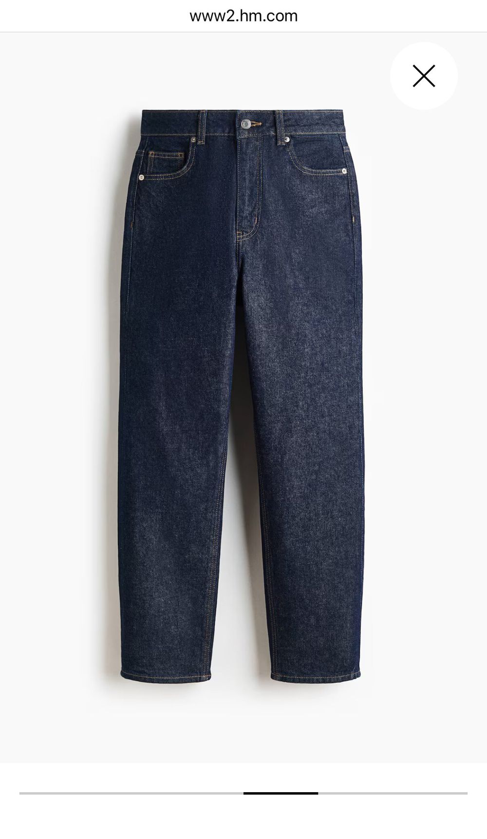 H&M Dark Blue Straight Leg Jeans